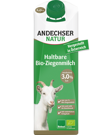 Andechser Lait de chèvre entier 3% bio 1L
